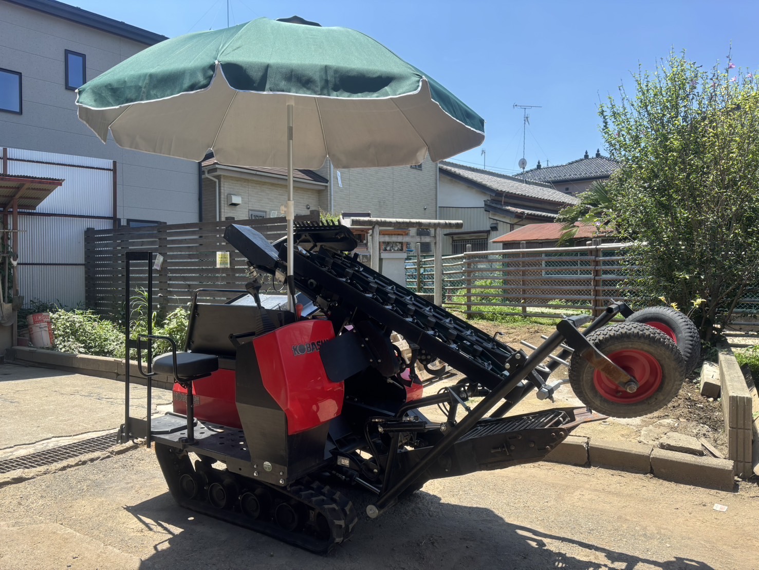 葱収穫機パラソル